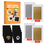 Nabance Baby Handprint and Footprint Kit Paw Print Kit for Dogs & Cats 2 Sliver Ink Pads 2 Gold Ink Pads and 8 Black Imprint Cards Dog Paw Print Kit Pet Paw Stamp Pads, Family Keepsake Kit