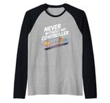 Never Without My Controller Retrogaming Video Game Gift Raglan Baseball Tee