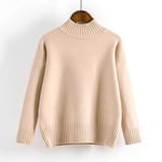 EIJFKNC women pullovers Winter women sweater ladies long sleeve knitted pullovers top femme pull tight shirts jumper,khaki,XL