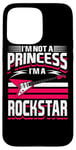 Coque pour iPhone 15 Pro Max Je ne suis pas une princesse, je suis une rockstar, guitariste Rock n Roll