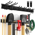 Lot de 11 organiseurs muraux pour outils de garage, organiseur d'outils de jardin, organiseur de garage réglable avec 8 crochets robustes, charge maximale de 226,8 kg, rangement de garage pour outils