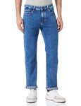 BOSS Mens Maine BC Crop-C Blue Regular-fit Jeans in Comfort-Stretch Denim