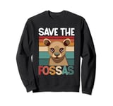 Save The Fossas Wildlife Slender Jungle Cat Fossa Sweatshirt