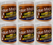 6 X Blue Magic Carrot Oil Anti Breakage Leave In Hair Conditioner 390g.