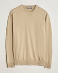 Canali Cotton Crew Neck Pullover Beige