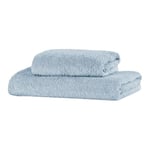 Giovanni Dolcinotti Made in Italy Set of 2 Bath Towels 450 gsm Cotton Terry Towels, 110 x 60 cm + 60 x 40 cm, Soft to the Touch, Made in Italy, Plain Sky