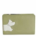 RADLEY Stamp Green Leather Medium Bifold Purse With Dust Bag - New - RRP £79