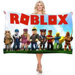 Roblox Game Badlakan för barn och vuxna, Strandhandduk, Mikrofiber Poolhandduk, 70 x 150 cm, Present A A 75*150cm