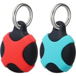 Fodral för AirTags, 【2-pack】 Vattentätt fodral för Airtags, bärbar AirTag nyckelring, Anti-R-fodral