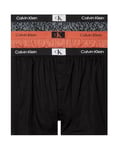 Calvin Klein Men's Boxer Slim 3Pk, Arag, Blk, Ck96 Pix Prt_Turbulence, L