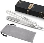 Wavytalk Mini Hair Straightener for Short Hair, Small Straighteners Travel Size and Ceramic Plate, Quick and Easy Hair Styling, White.