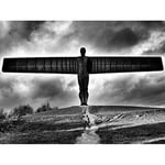 Fine Art Prints Angel Of The North Black And White Art Print Poster Wall Decor,18 x 24 inches