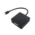 Mini 3 in 1 DP Displayport Thunderbolt to HDMI DVI VGA Adapter for Apple MacBook