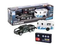 Revell Control 23566 Mini Remote Control Car with Camper, With Precise 2.4 GHz Control, 1:64 Scale, 14cm in length, Black