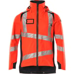 SKALJAKKE,5XL,HI-VIS RØD/MØRK