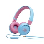 JBL Jr 310 - Children's over-ear headphones with aux cable and built-in microphone, in blue and pink