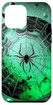 iPhone 14 Pro Max Green Spider Strange and Unusual Spider Web Boys Black Green Case