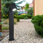 LED Lampadaire Jardin Lampe Itinéraires sur Pied Spot Projecteur Noir Pivotant