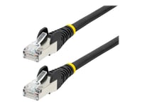 Startech.Com 7.5M Cat6a Ethernet Cable - Black - Low Smoke Zero Halogen (Lszh) - 10Gbe 500Mhz 100W Poe++ Snagless Rj-45 W/Strain Reliefs S/Ftp Network Patch Cord - Koblingskabel - Rj-45 (Hann) Til Rj-45 (Hann) - 7.5 M - S/Ftp - Cat 6A - Ieee 802.3Bt