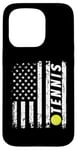 Coque pour iPhone 15 Pro Tennis USA Flag America Ball Sports