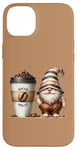 Coque pour iPhone 14 Plus Coffee Gnome And Extra Large Coffee Cup To Go For Barista