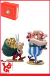 ASTERIX et OBELIX & son cousin AMERIX PIXI Metal Uderzo BD plomb statue # Neuf #