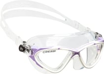 Cressi Skylight or Planet Premium Anti Fog One Size, Clear/Frame White Lilac 