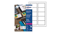 Avery C32016-25 Printable Double-Sided Satin Finish Business Cards for Laser Printers, 10 Cards Per A4 Sheet, White