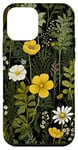 iPhone 12 mini Olive Green Boho Botanical Wildflowers Case