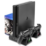 PS4 Cooling Stand Charging Dock & 12 Game Rack for PS4, PS4 Slim, PS4 Pro