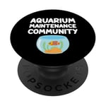 Aquarium Maintenance Community Pet Fish Marine Eau Douce PopSockets PopGrip Adhésif