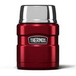 Thermos Stainless King Food Flask, 470ml Capacity - Sleek Multi- Purpose Flask for Daily Food Prep - Durable Stainless Steel with Classic Red Finish - Ideal for On-the-Go Meals & Drinks