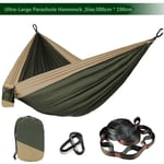 Hamac parachute avec sangles et mousqueton noir,mobilier d'extérieur,camping,survie,voyage,double hypothèque,solide - Type Blue and Dark grey #B