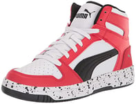 PUMA Men's Rebound Layup Sneaker, White Black-high Risk Red, 11 UK