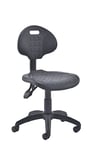 Office Hippo Laboratory Desk Chair, Robust Office Chair For Home & Office, Height Adjustable Seat & Back, Versatile & Lightweight Easy-Clean Computer Chair For Daily Use - Black