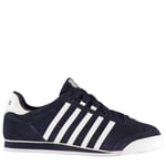 K-Swiss Mens Hoke Trainers in Navy-White Leather - Size UK 7