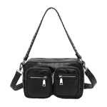 Noella Celina Bag Black Leather Look - Black Leather Look Svart