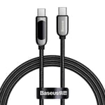 Baseus Display 100W USB-C til USB-C Kabel - 1 meter - Svart