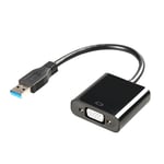 Male to Female 1080P FHD USB to VGA Adapter Cable USB 3.0 USB  to VGA Converter