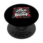 Go Jesus Its Your Birthday Funny Jesus Christmas Xmas PopSockets Adhesive PopGrip