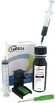 Kit de Recharge Compatible pour Cartouches d'encre Canon PG-560, PG-560XL, Noir avec Accessoires + 100 ML d'encre