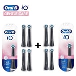 Oral-B io Braun Gentle Care Electric 8x Toothbrush Heads Twisted & Angled Black