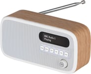 DAB/DAB+ FM Radio Mains/Battery Operated 60 Presets Portable- VQ Dexter-Oak