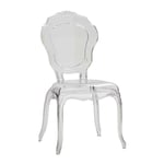 Fashion Commerce - Chaise en propylène transparent empilables sans accoudoirs