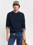 GANT Nepps Effect Wool Blend Sweater, Evening Blue