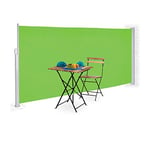 Relaxdays Store latérale extérieur rétractable Brise Vue Jardin terrasse 180 x 300 cm Protection UV, Vert