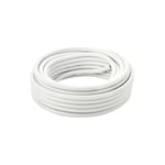 Tuyau tubulaire blanc 2 x 1 mm, 10 m, parfait pour l'arrosage et le nettoyage. Flexible et durable, facilite l'utilisation et le stockage. Sa couleur blanche permet une identification rapide et