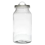 Bocal Rond en Verre "Couvercle" 2,7L Transparent