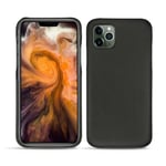 Coque cuir Apple iPhone 11 Pro Max - Coque arrière - Noir - Cuir lisse - Neuf