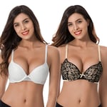 Curve Muse Soutien-Gorge Galbant (Un Bonnet supplémentaire) Grande Taille à Armatures-Noir,Blanc-85F